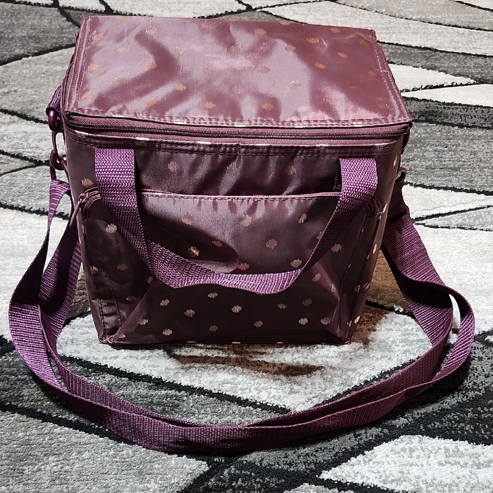 THIRTY-ONE AROUND THE CLOCK THERMAL TWINKING PLUM INSULATED COOLER LUNCH BAG